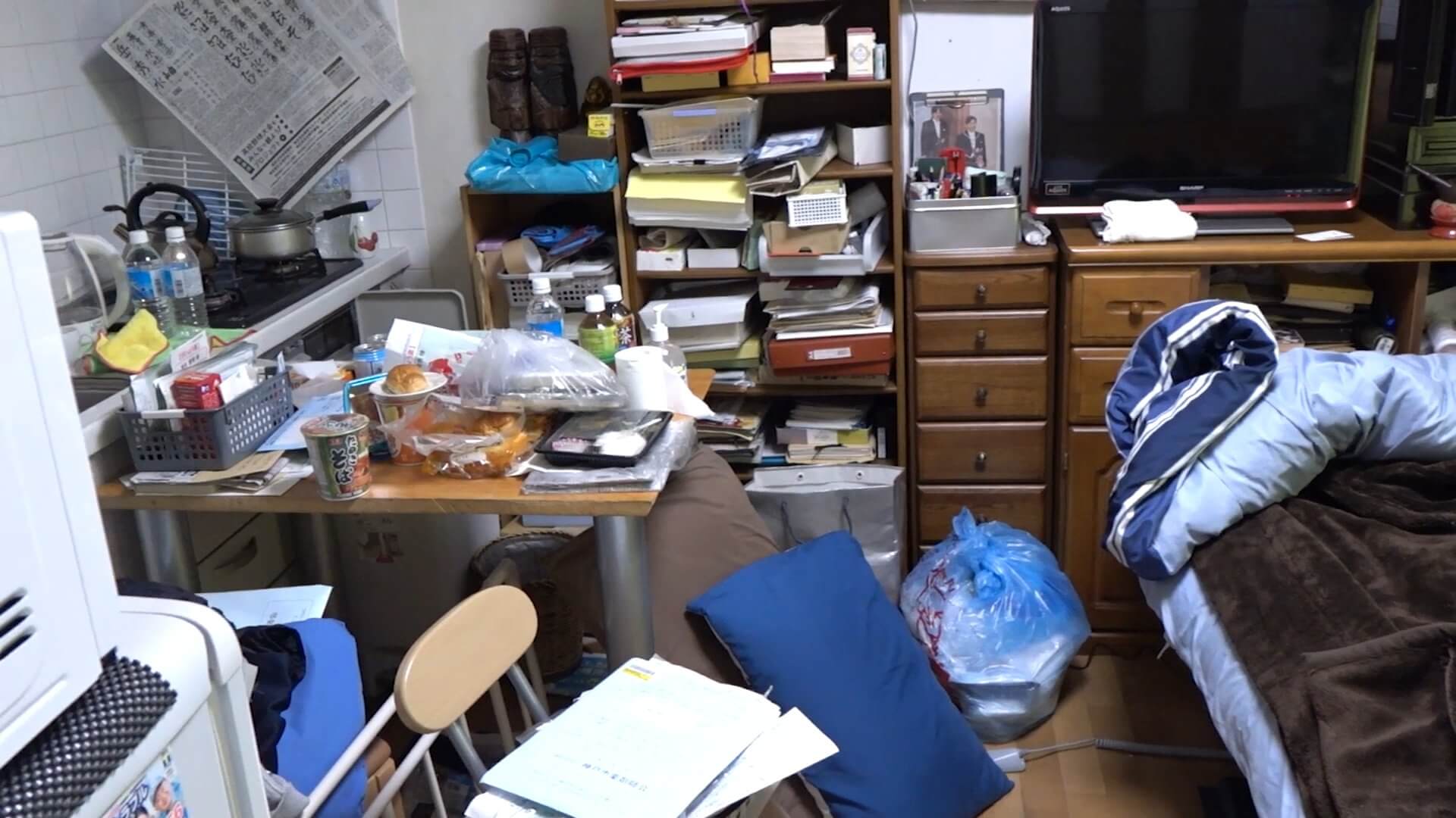 故人が生活していた部屋