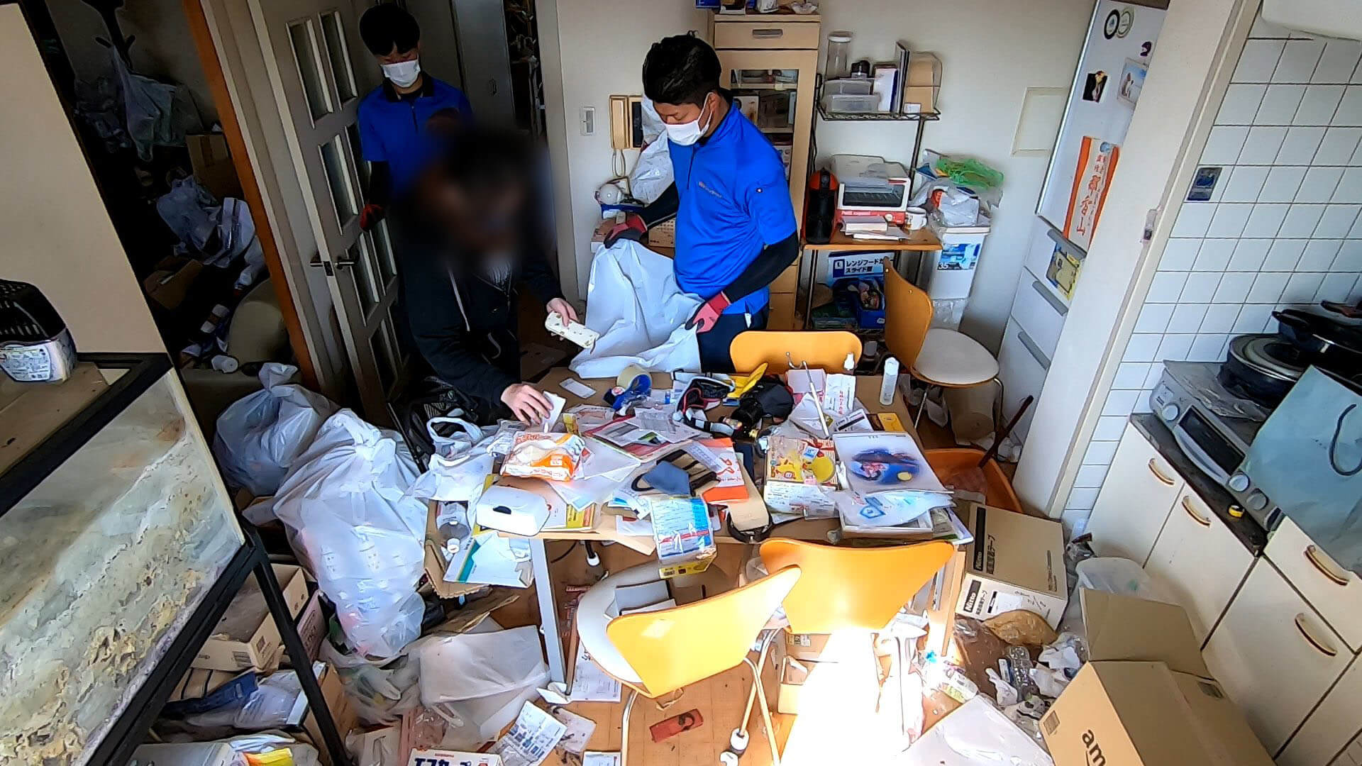 女性3DKの汚部屋片付け