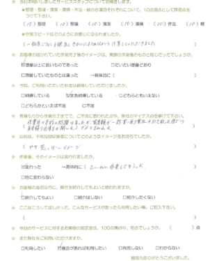 お客様アンケート画像