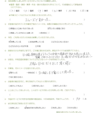 お客様アンケート画像
