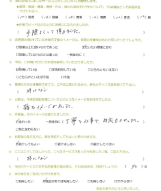 お客様アンケート画像