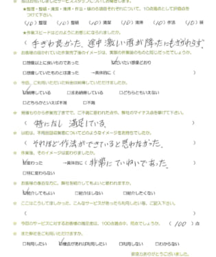 お客様アンケート画像