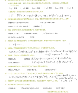 お客様アンケート画像