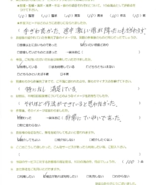 お客様アンケート画像