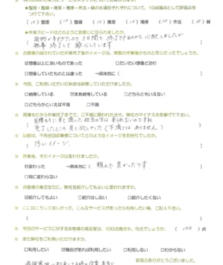 お客様アンケート画像