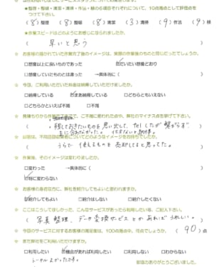 お客様アンケート画像