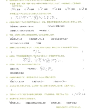 お客様アンケート画像