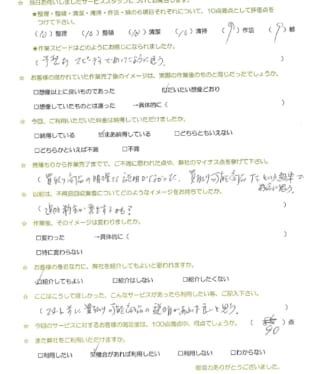 お客様アンケート画像