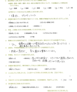 お客様アンケート画像