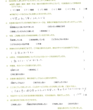 お客様アンケート画像