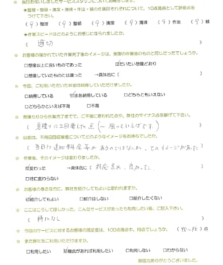 お客様アンケート画像