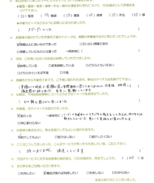 お客様アンケート画像