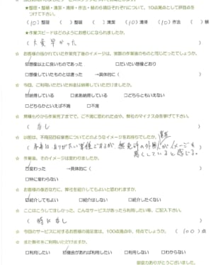 お客様アンケート画像