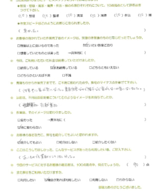 お客様アンケート画像