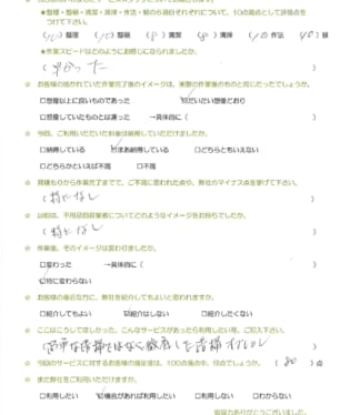 お客様アンケート画像