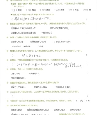 お客様アンケート画像