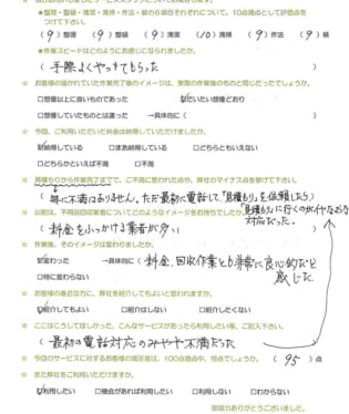 お客様アンケート画像