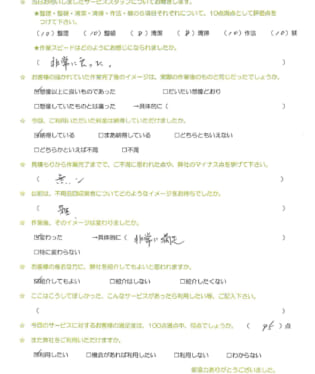 お客様アンケート画像