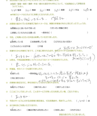 お客様アンケート画像