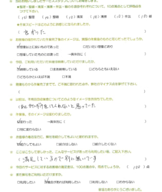 お客様アンケート画像