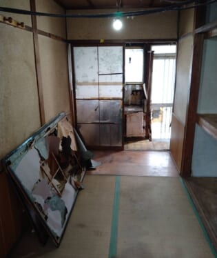 大阪市東住吉区 W様の不用品回収作業後のご自宅の写真