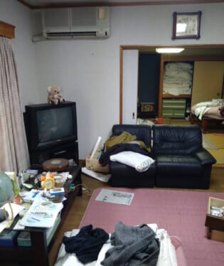 京都府相楽郡南山城村 Z様の不用品回収作業前のご自宅の写真
