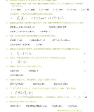 お客様アンケート画像