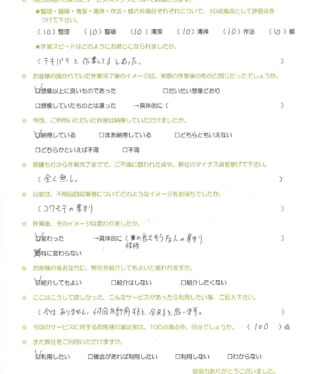 お客様アンケート画像