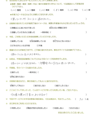 お客様アンケート画像