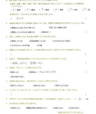 お客様アンケート画像
