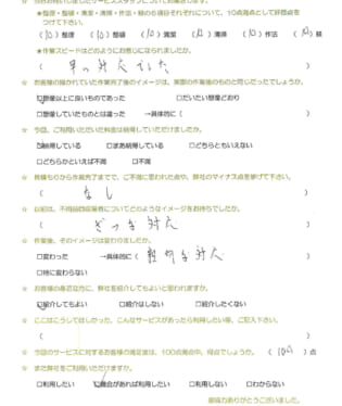 お客様アンケート画像