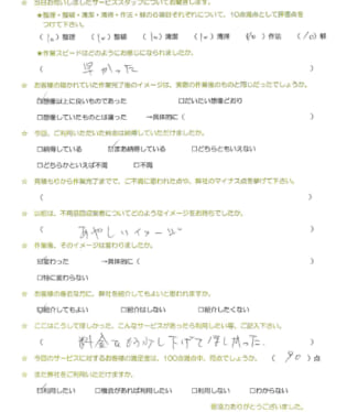 お客様アンケート画像