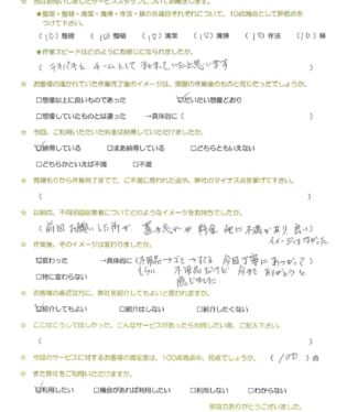 お客様アンケート画像