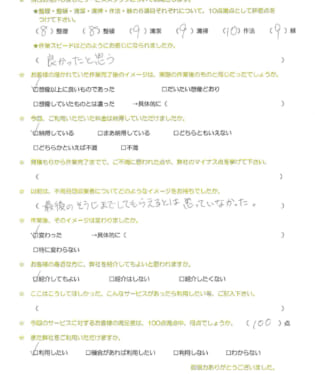 お客様アンケート画像