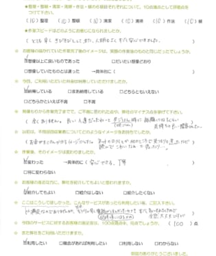 お客様アンケート画像