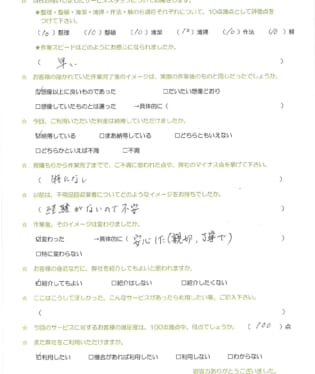お客様アンケート画像