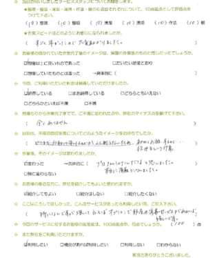 お客様アンケート画像