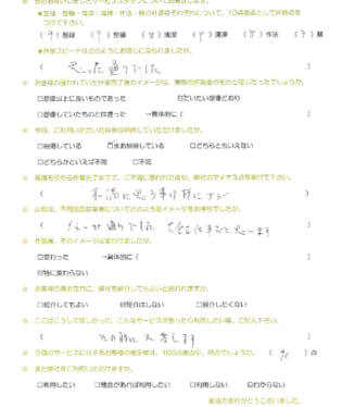 お客様アンケート画像